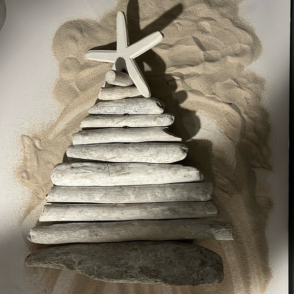 🆕 Coastal Driftwood Tree with Wood Star Beach Tropical - Picture 8 of 8